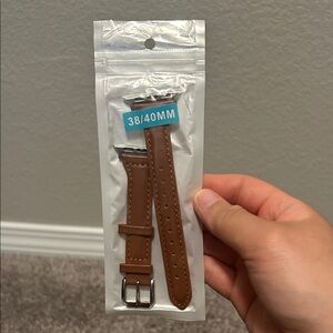 Brown Leather Apple Watch Band -38/40MM